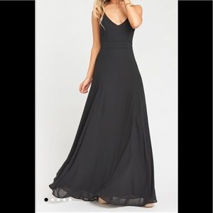 Show Me Your MuMu black Jenn bridesmaids maxi dress